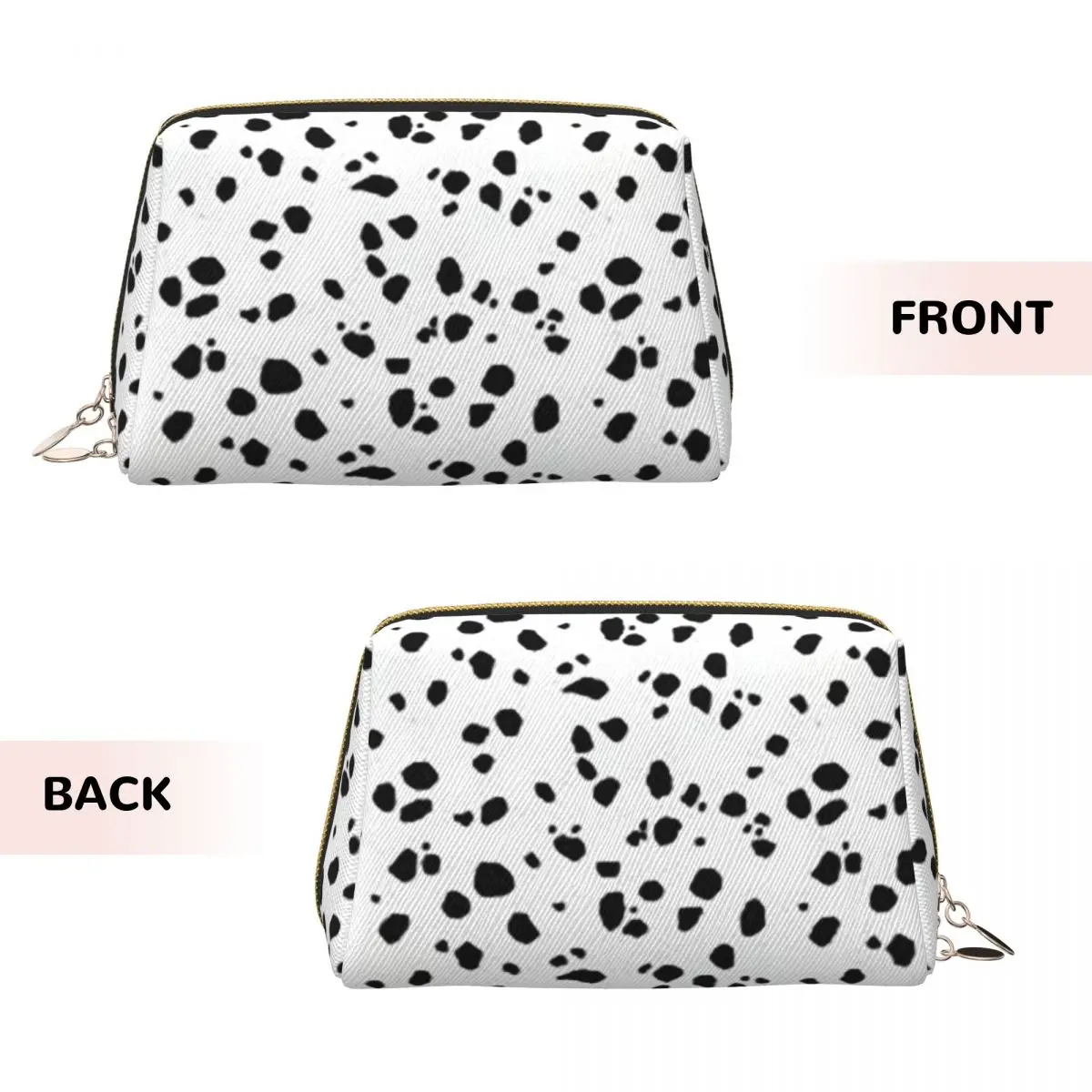 Cute Spots Dots Dalmatian Dog Print Women Cosmetic Bags Travel Makeup Organizer Pouch Toiletry Storage Dopp Kit Box