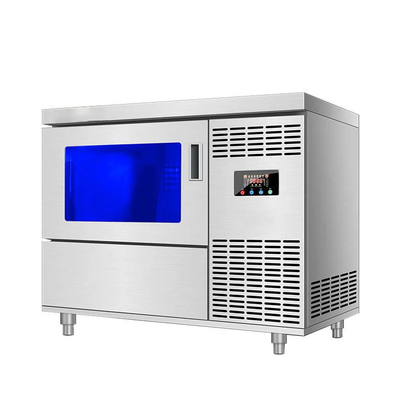 Lanxin Commercial Ice Machine Bar All-in-One Machine 150kg/24 Hours Large Automatic Square Ice Maker in Bubble Tea Shop