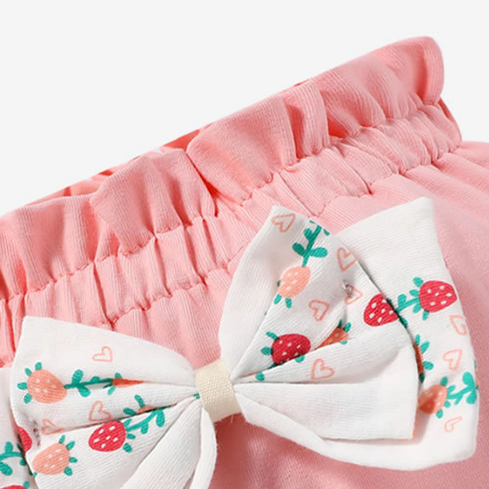 4Pcs Adorable Baby Girls Cotton Bloomers Assorted Cute Print Ruffle Bow Diaper Cover Girl Summer Breathable Underwear Panties