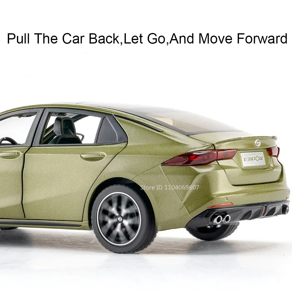 1:24 empow55 modelo em miniatura carros de brinquedo liga diecast som luz 6 portas abertas puxar para trás decoração veículo brinquedos para crianças presentes