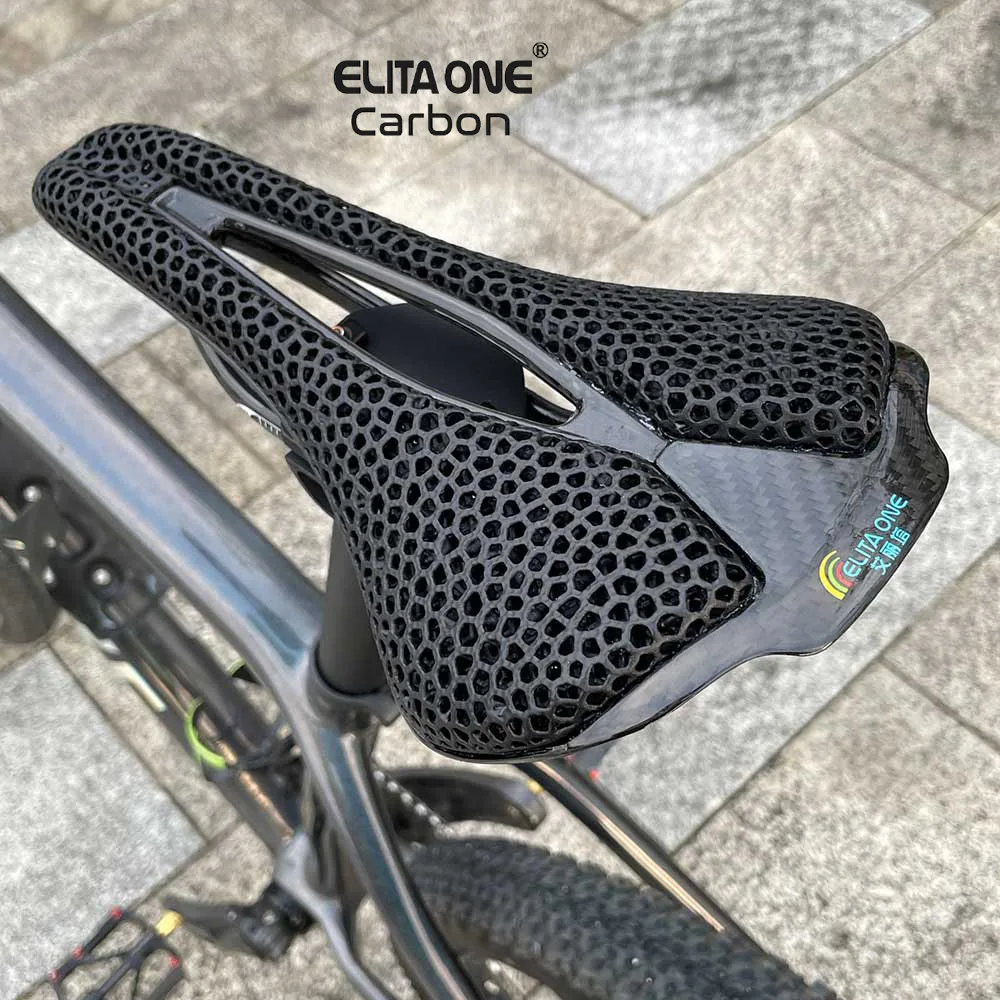 elitaone 3D Printed Saddle Carbon 255x140/248x145mm Light Road MTB Mountain Racing Bicycle Seat Cushion Cycling Seating Accesso