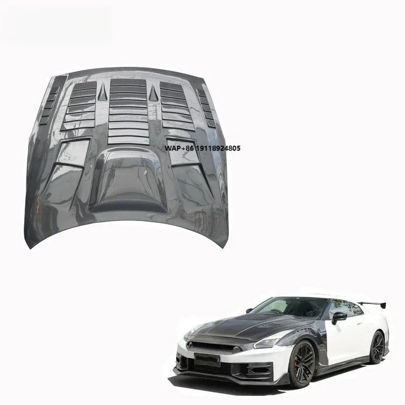 

New Condition Carbon Fiber Engine Cover C-Style Front Bonnet Hood for GTR R35