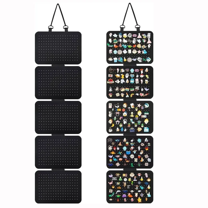 

1pcs Brooch Storage Hanging Bag Felt Display Pouch Wall-Mounted Jewelry Organizer Rack for Accessories Decoration