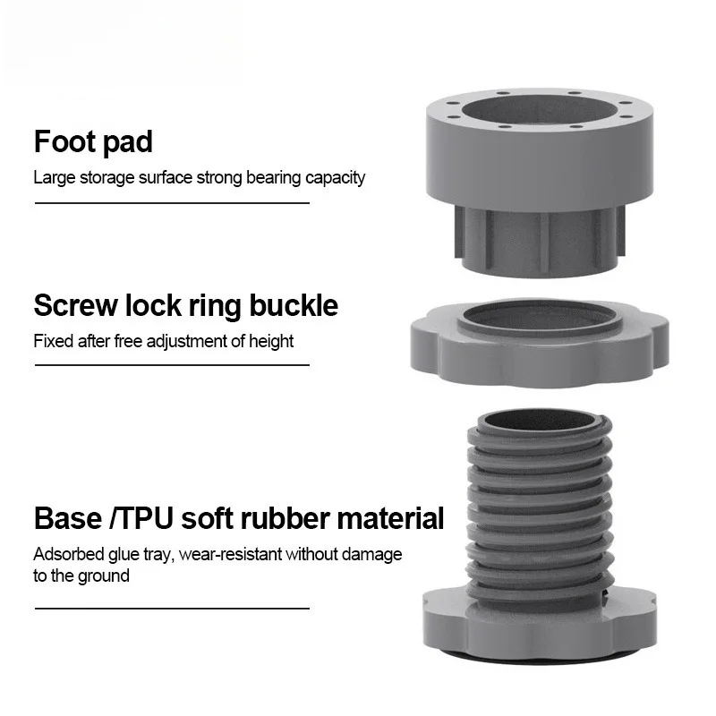 2/4pcs Washing Machine Foot Pad Shock Absorbing Noise Reducing Adjustable Washing Machine Foot Pad Anti Slip Home Accessory