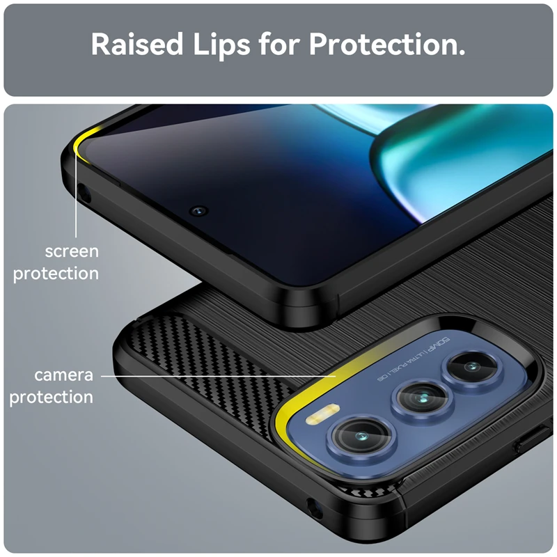 For Cover Motorola Edge 30 Case For Motorola Edge 30 30Lite 30 Pro S30 X30 Silicon Carbon Fiber Back Case For Moto Edge 30 Cover