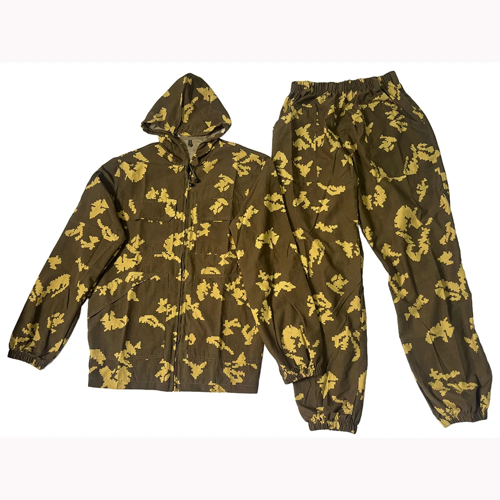 Foreign Trade Men's Outdoor Tactical Training Suit Russian Yellow Flower Camouflage Cover Work Suit