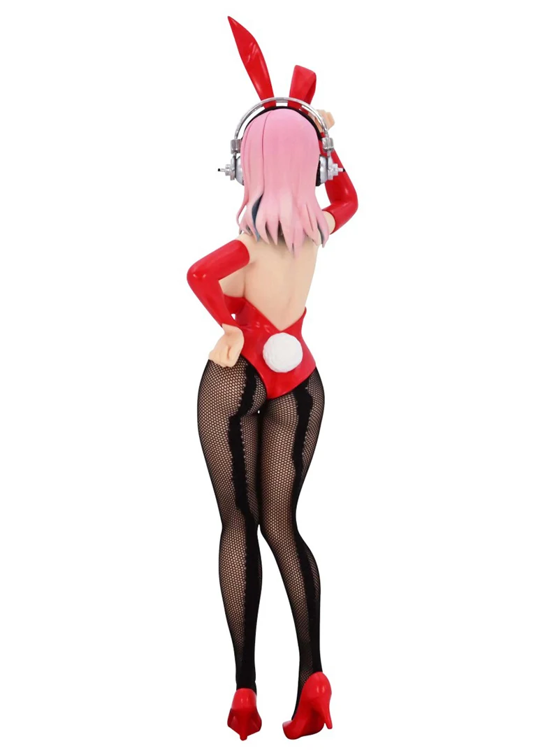 Original 28Cm BiCute Bunnies Action Figure Super Sonico Anime Bunny Girl Toys For Collectible Model