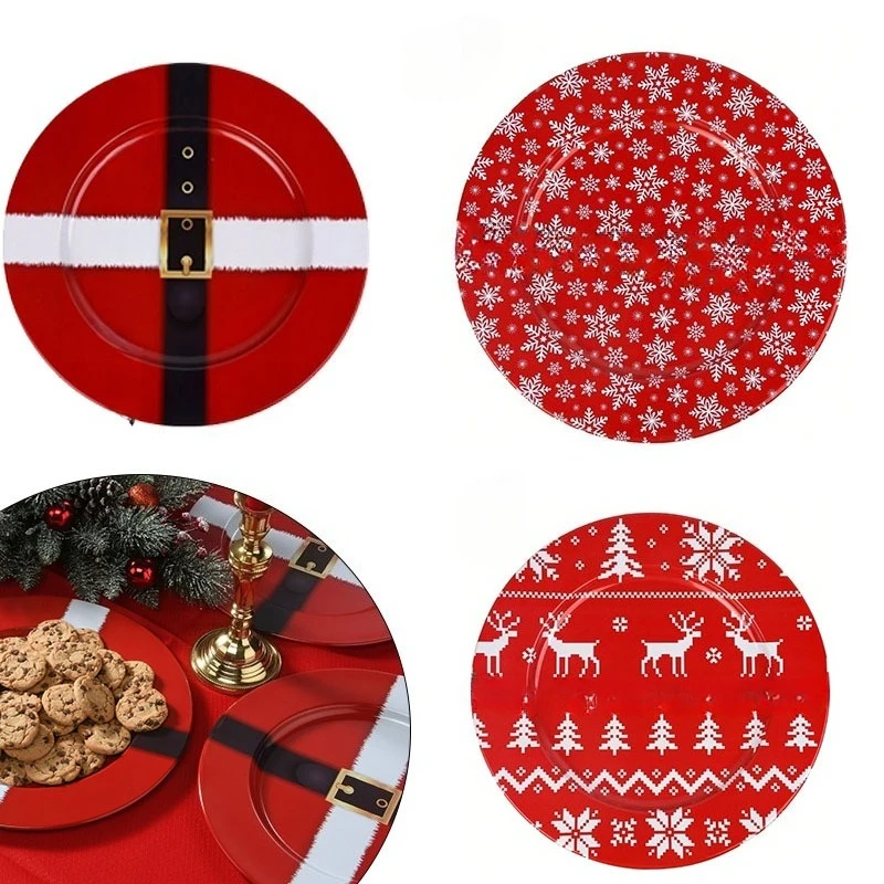 Elegantes, multifunktionales Serviertablett für Weihnachtsferien für Snacks, Kuchen, Backen und Partydekorationen, langlebige Aufbewahrungslösung