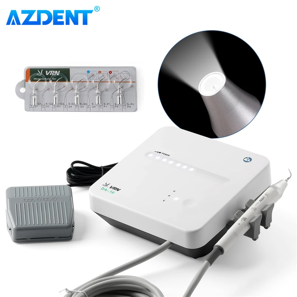 AZDENT Dental Ultrasonic Scaler Scaling Perio Endo Endodontics LED Detachable Handpiece Dentistry Calculus Smoke Stains Scaler