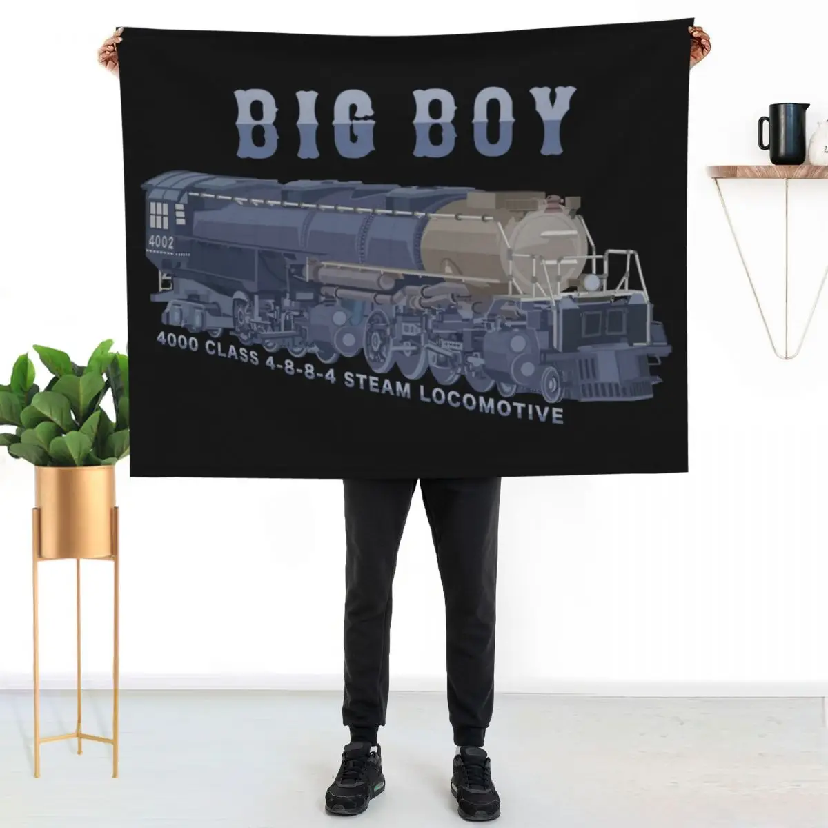 Big Boy Steam Train 4000 Class Locomotive Color Diagram Gift Throw Blanket Blankets For Bed Cute Luxury Blankets