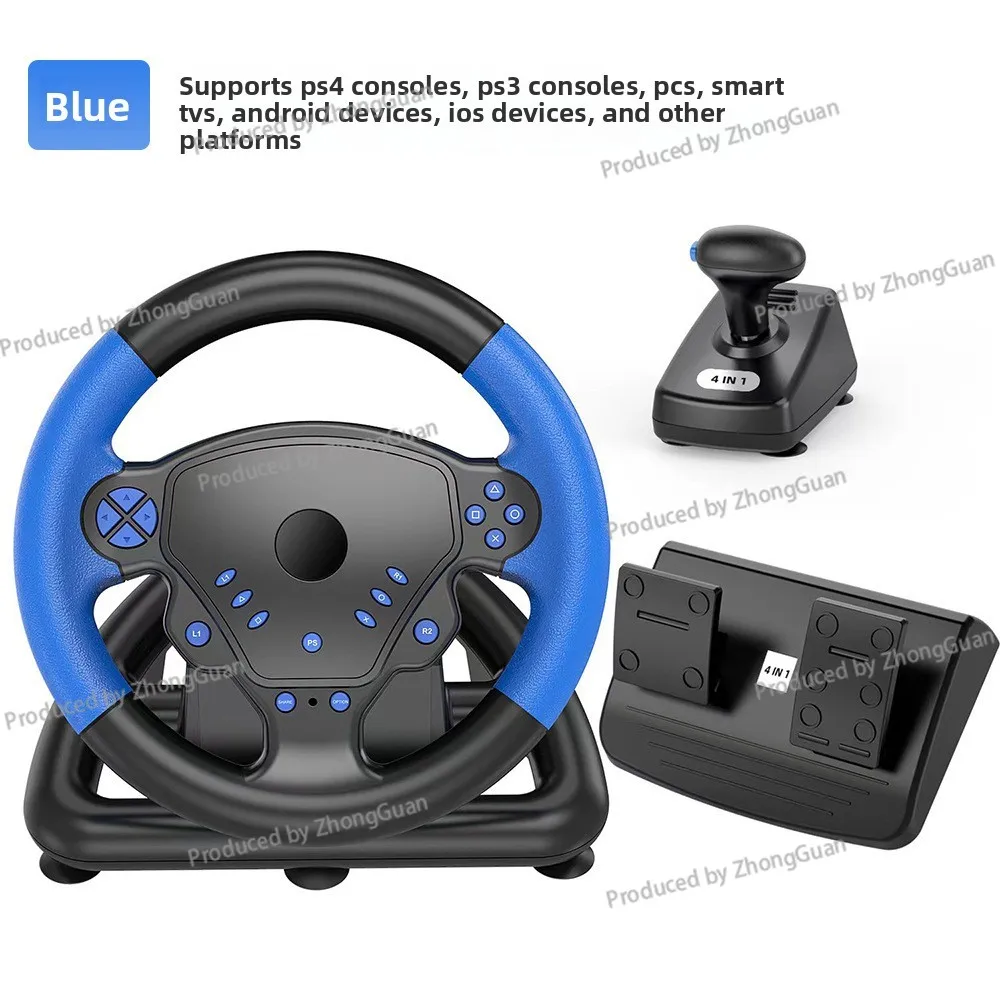 

PS4 Game Steering Wheel Racing Game Steering Wheel 4-in-1 Steering Wheel Supports PC/Android/PS3