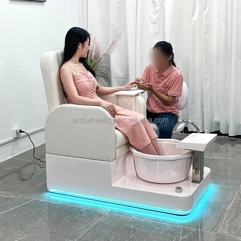 

2024 New luxury modern royal foot spa massage recliner electric multifunction pedicure chairs for nail salon