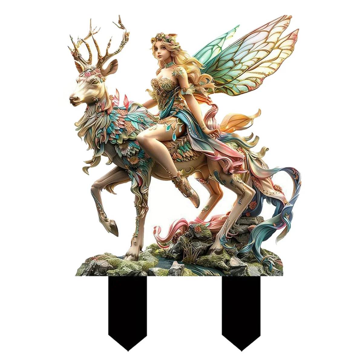 

ABKO-Forests and Magic Deer Garden Card Acrylic Courtyard Ground Card Potted Plant Decoration Scene Embellishment