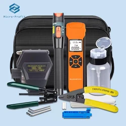 FTTH Fiber Optic Tool Kit SKL-6C/AUA-7S Fiber Cleaver -70 ~ + 10dB Optical Power Meter 10MW Visual Fault Locator CFS-33 Stripper