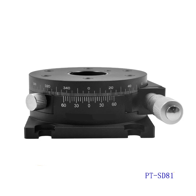 Manual Ajuste Fino Stage, R-Axis Plataforma Móvel, 360 Graus Rotação, PT-SD81