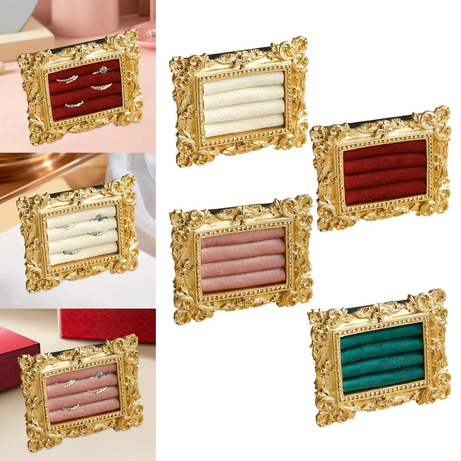 

Винтажная подставка для колец, декоративный органайзер для брошей и серег, поднос для демонстрации украшений, реквизит для фотосессий, для туалетного столика, для магазинов, для продажи, для помолвок