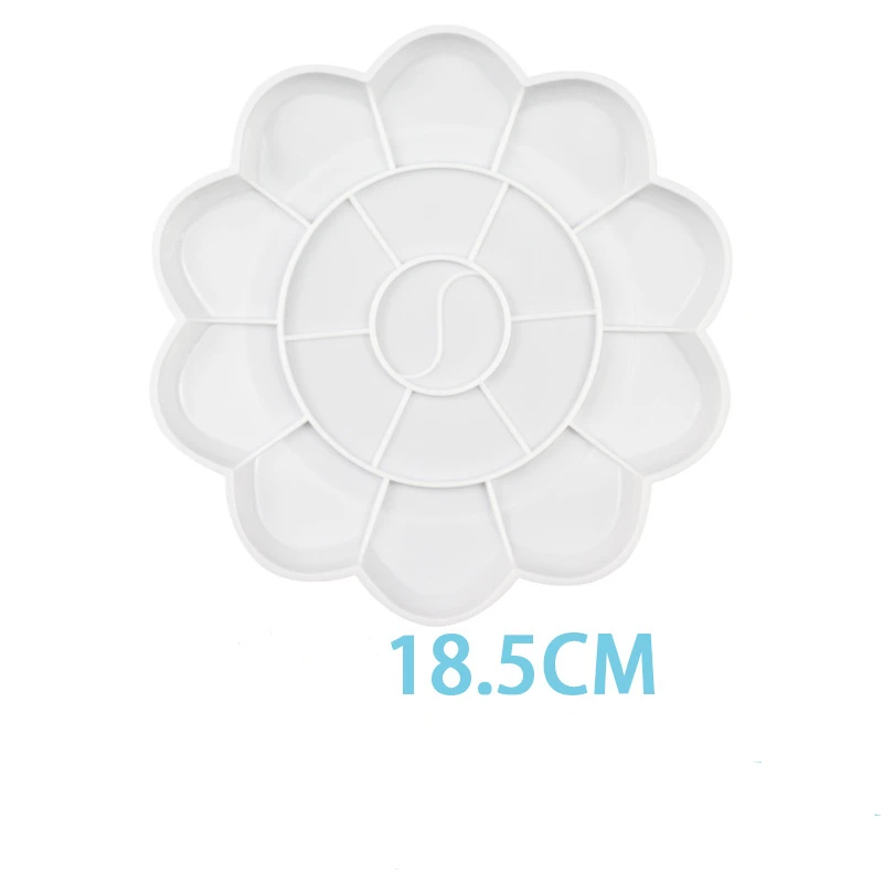 Palette de pigments d'interconnexion en plastique pour peinture d'artiste, forme de fleur de prunier, peinture pour enfants, 1PC 21 Palette de pigments d'interconnexion en plastique pour peinture d'artiste, forme de fleur de prunier, peinture pour enfants, 1PC 21