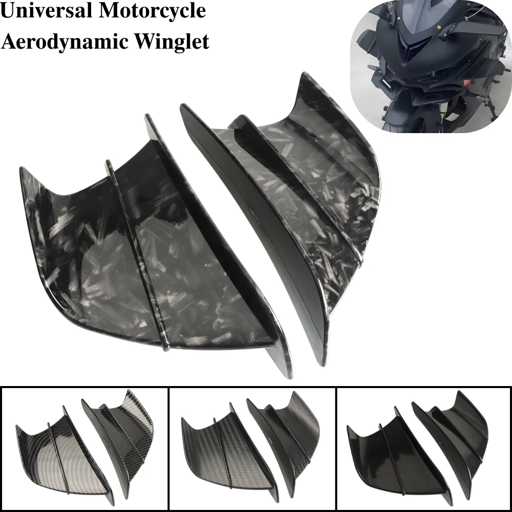 Universal Motor Aerodynamic Winglet Side Spoiler Self-Adhesive Racing Wing for Yamaha YZF R1 R3 R6 R25 R125 Kawasaki Ninja Parts