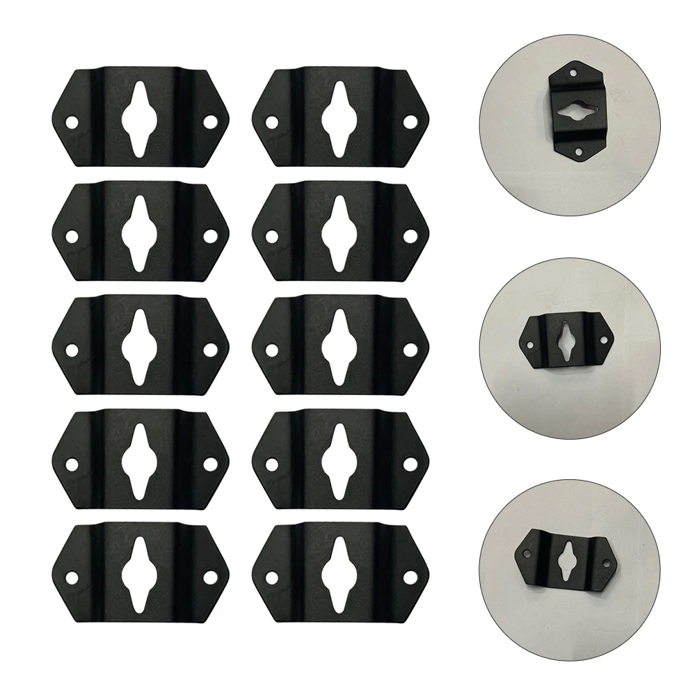 

20 PCS Wall Hanging Small Speaker Hook Mount Stands Iron Hanger Plate for Surround