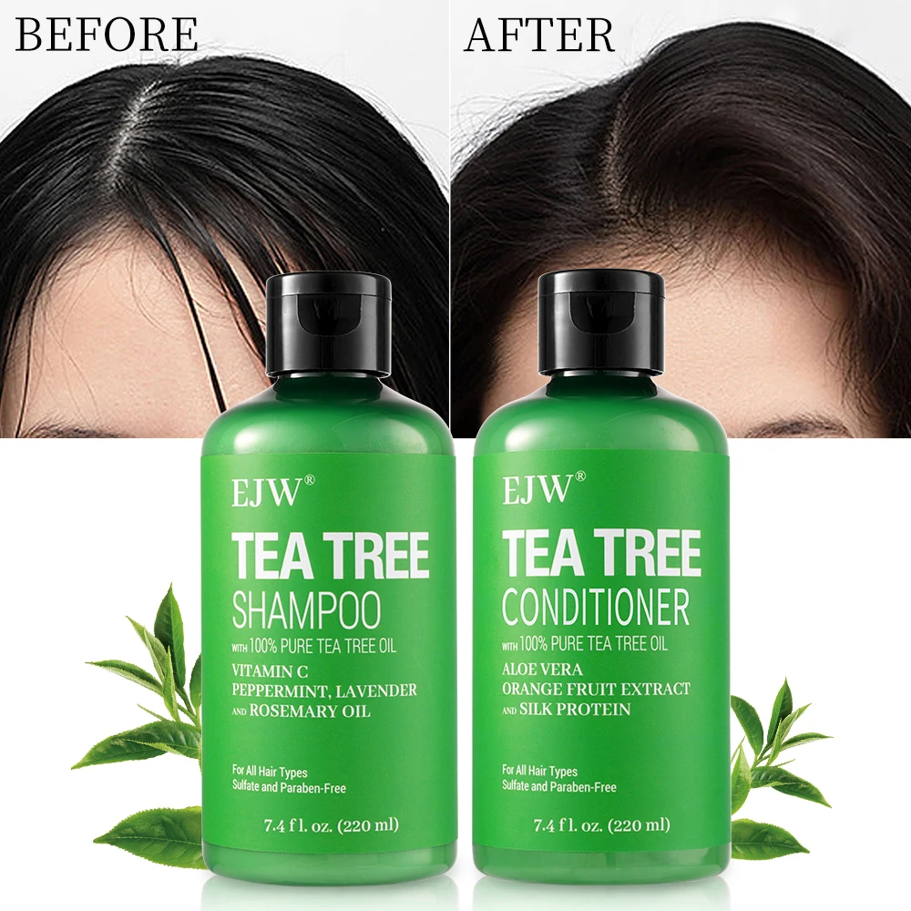 Tea Tree Oil Shampoo and Conditioner  Set| Refreshes Scalp, Soothes,Cleanses  Buildup, Clarifying for Oily Hair|Pure Tea Tree