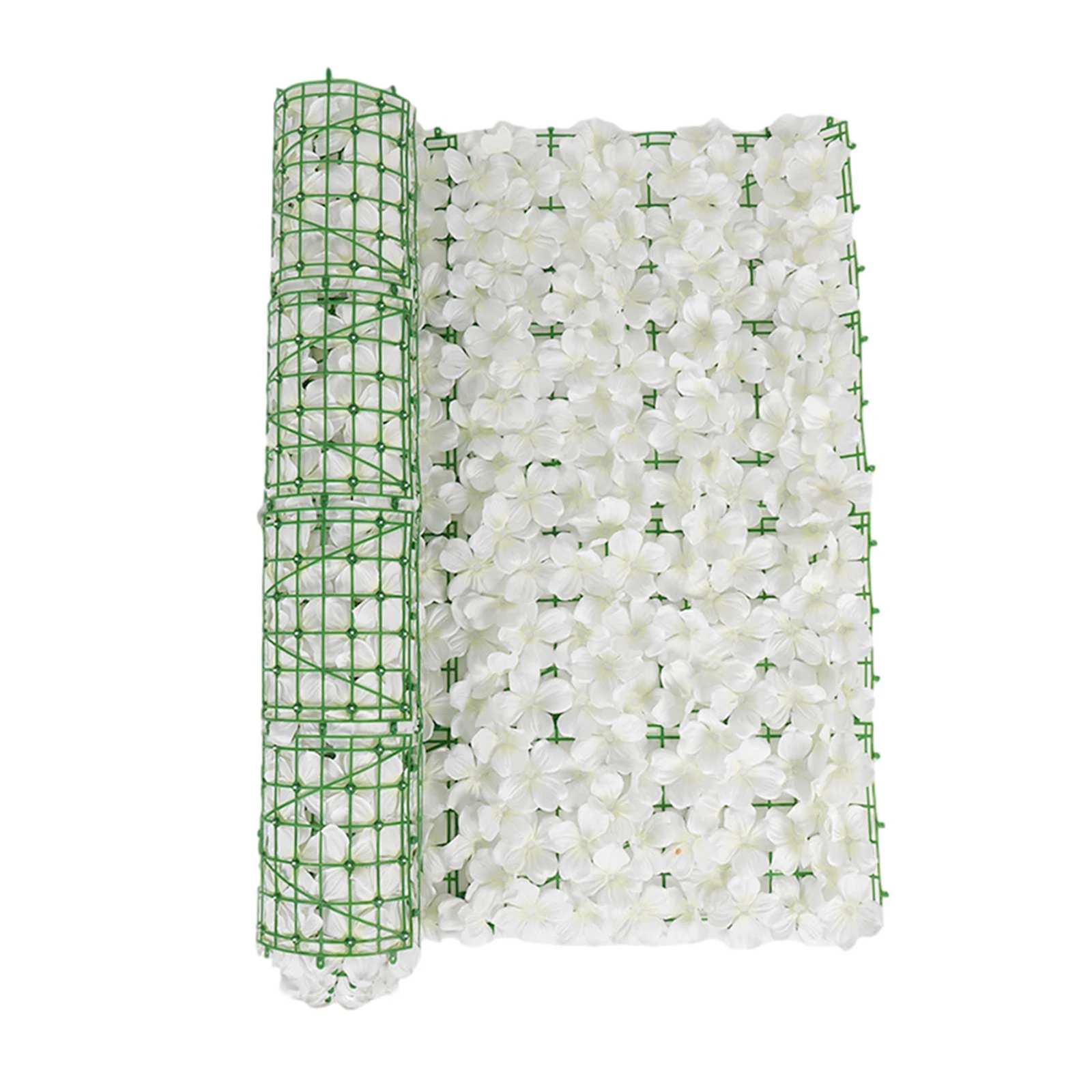 Paneles enrejados de setos artificiales, Red de flores, decoración de boda, borde de jardín, valla de patio, pantalla de privacidad, flores artificiales