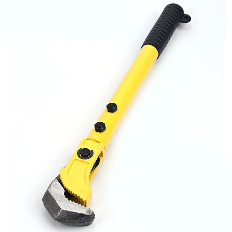 Llave de barra de refuerzo rápida, alicates de tubo universales de rosca recta, acero de alto carbono, Grado Industrial, llave de tubo duradera, herramienta de alto par