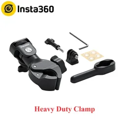 Insta 360 헤비 듀티 클램프, Insta360 X4 Ace Pro \ Ace \ GO3 \ X3 \ ONE RS (트윈/4K)\ GO 2 \ ONE X2 정품 액세서리