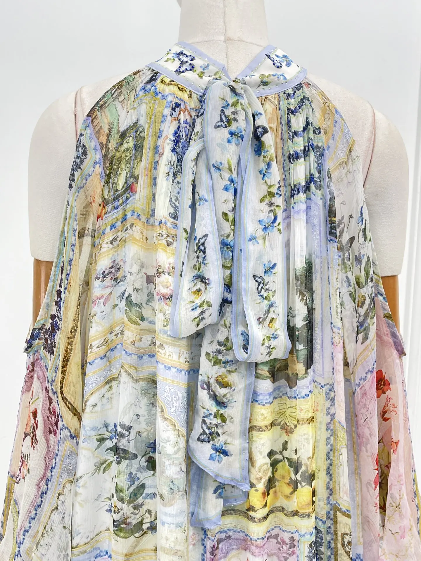 

2025 New Green Floral Print Long Sleeve Off Shoulder Midi Dress for Women