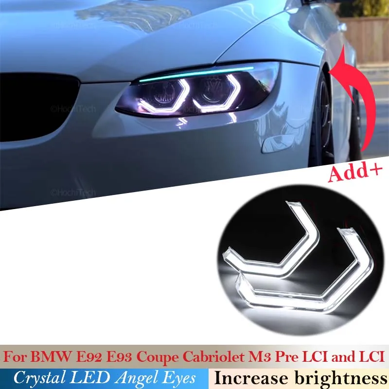 

Crystal Day Light For BMW E92 E93 Coupe Cabriolet M3 Pre LCI and LCI 2005-2012 Concept M4 Iconic Style LED Angel Eyes Halo Rings