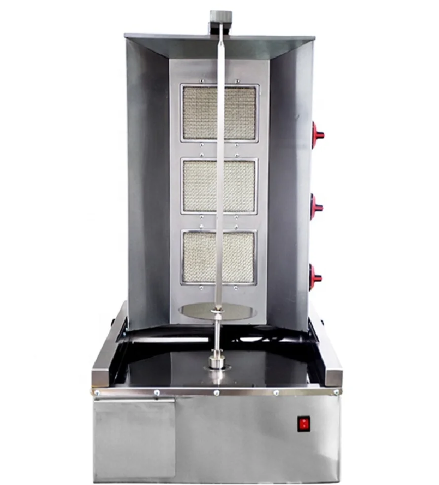 Commercial Gas Doner Kebab Shawarma Machine LPG Natural Gas Available for Professional Restaurant Kitchen BBQ Barbecue Grill