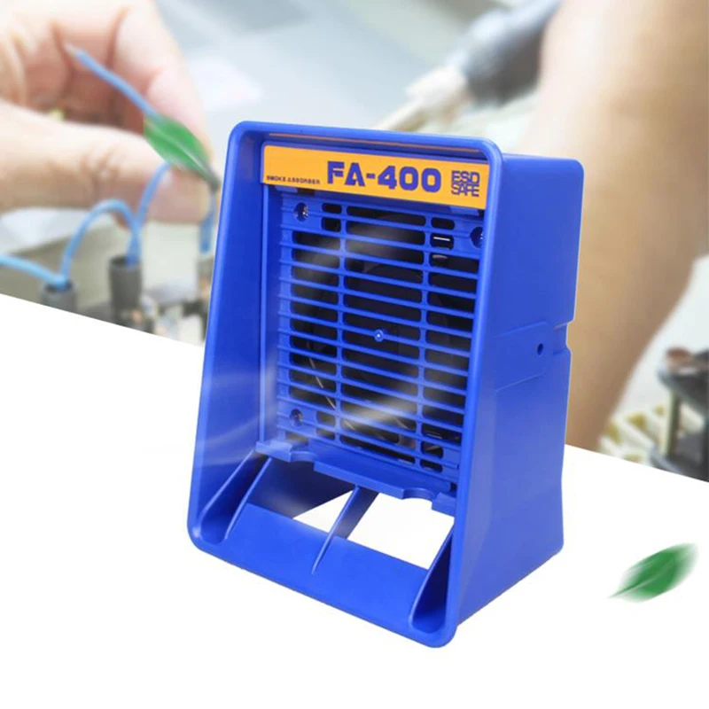 220V/110V Solder Iron Smoke Absorber Fume Extractor Soldering Air Blower Desktop Exhaust Fan Ventilator Smoke Absorb Machine