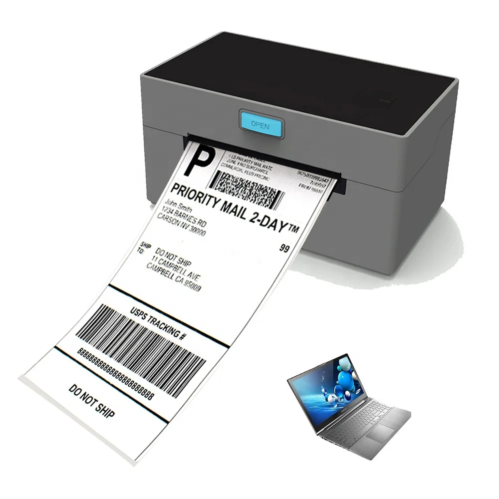 

USB & WiFi LAN Multi-Function Direct Thermal Sticker Label Shipping Printer 4inch 160mm/sec for Express Warehouse Stock Product