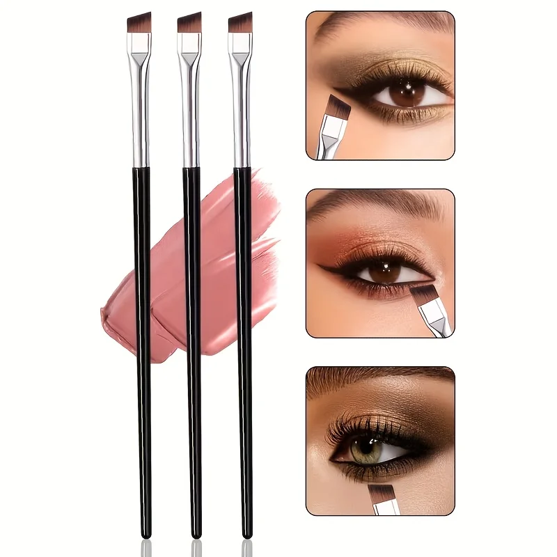 Angled Eyebrow Brush, Precision Makeup Tool for Eyeliner and Brow Contouring, Professional Makeup Brush