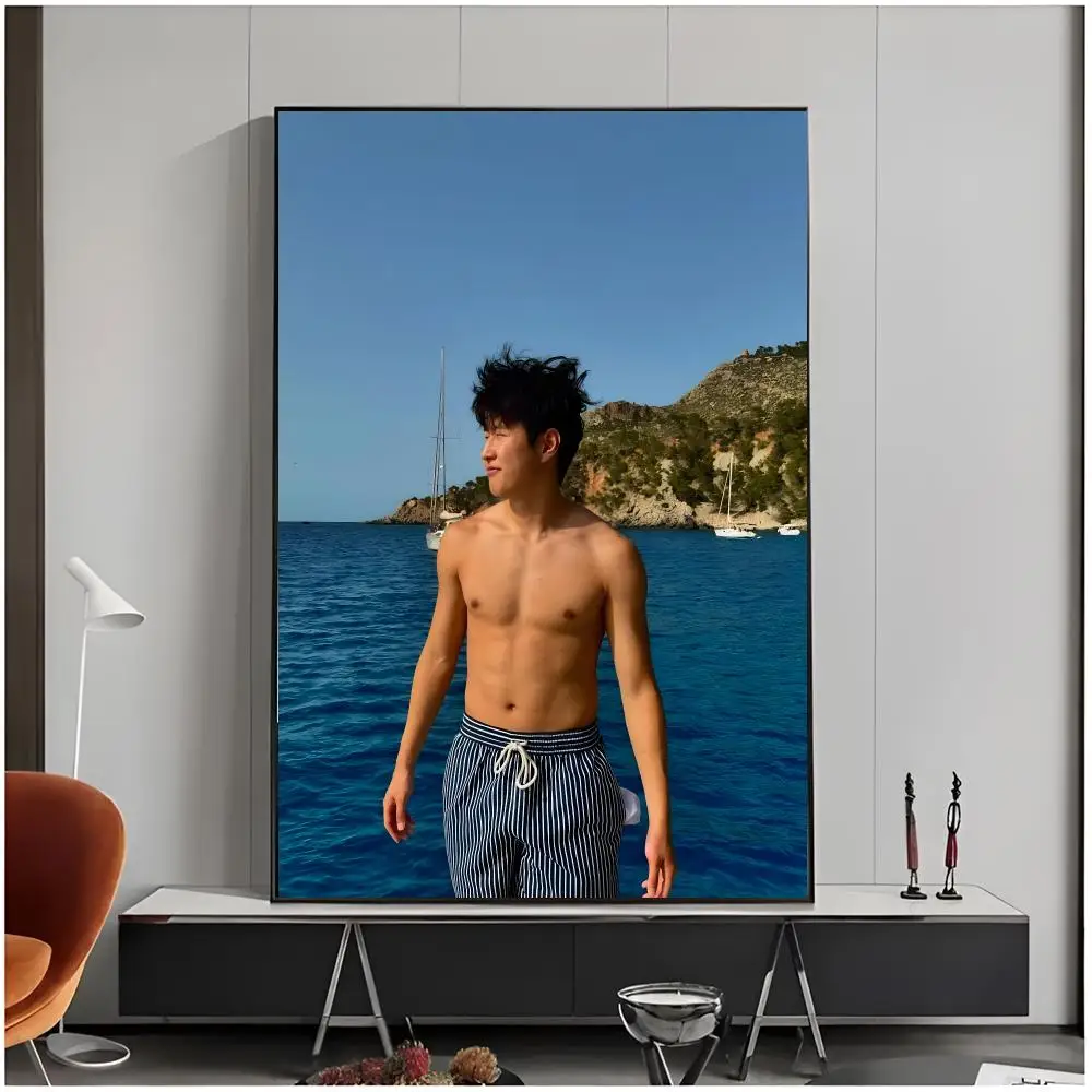 Football Player Lee Kang-in Poster Living Room Bedroom Decorative Print Unframed Decor