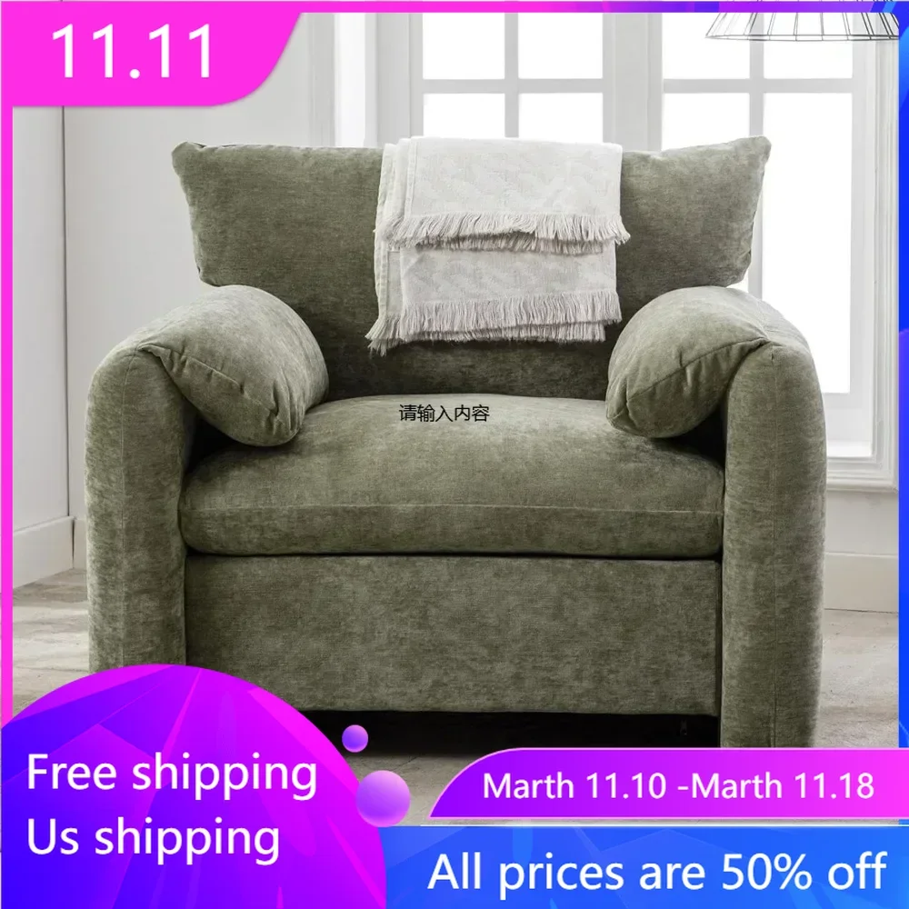 

Large armchair, modern style chair and single sofa lounge, 38.6 inches wide, comfortable living room and bedroom seats