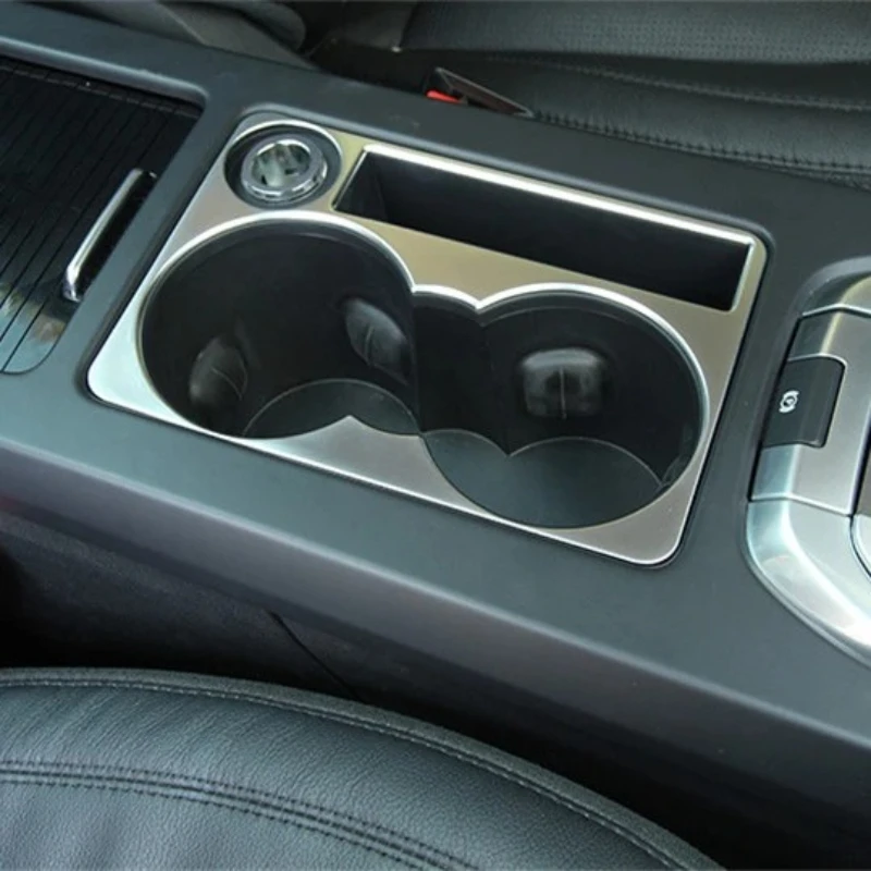 Für Land Rover Discovery Sport 2015-2019 ABS Silber Auto Mittelkonsole Getränkehalter Rahmenabdeckung Zierleiste Aufkleber Autozubehör – Detail 3