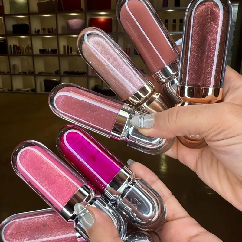 3D Liquid Lip Gloss 21 Color Mirror Lipstick Moisturize Persistent Glossy Not Fading Milk Tea Bean Paste Peach Naked Pink Color