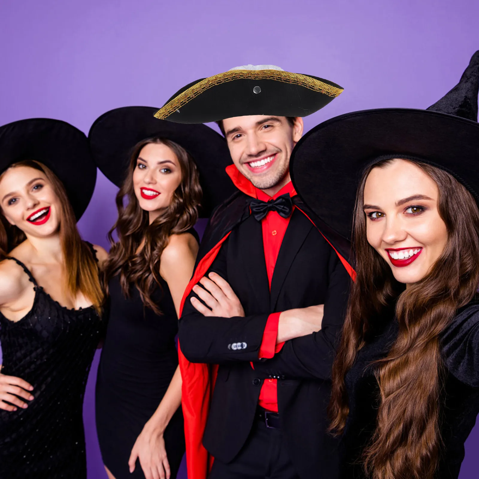 Piraat Cosplay Hoed Versierd Kostuum Accessoire voor Halloween Party Mannen Vrouwen Verkleedpet Carnaval Rollenspel Favoriet