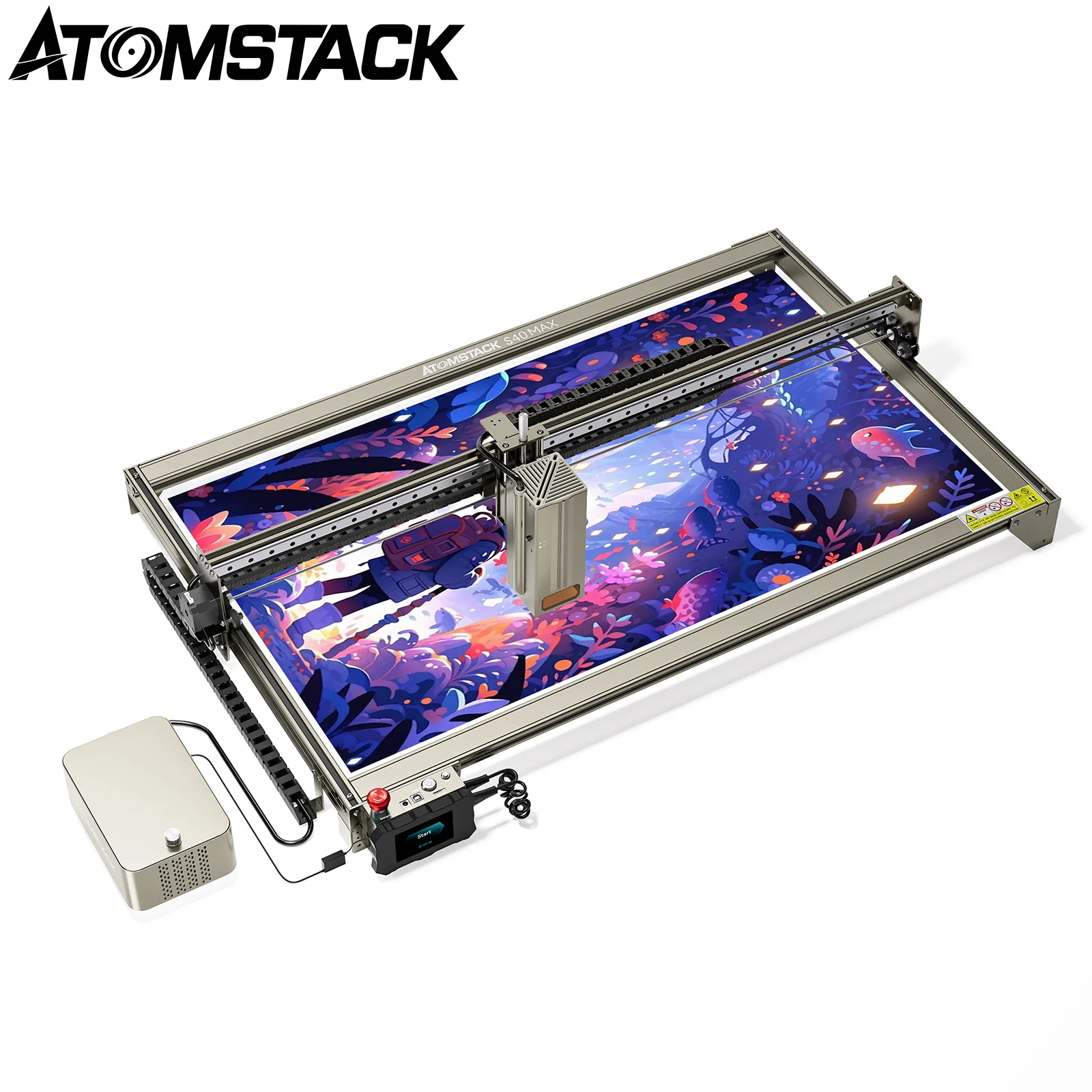 ATOMSTACK S40 Max 210W Laser Engraver with Power Dual Mode 24W/48W with Air Assist CNC Metal Router for Cutting 850x400mm Area