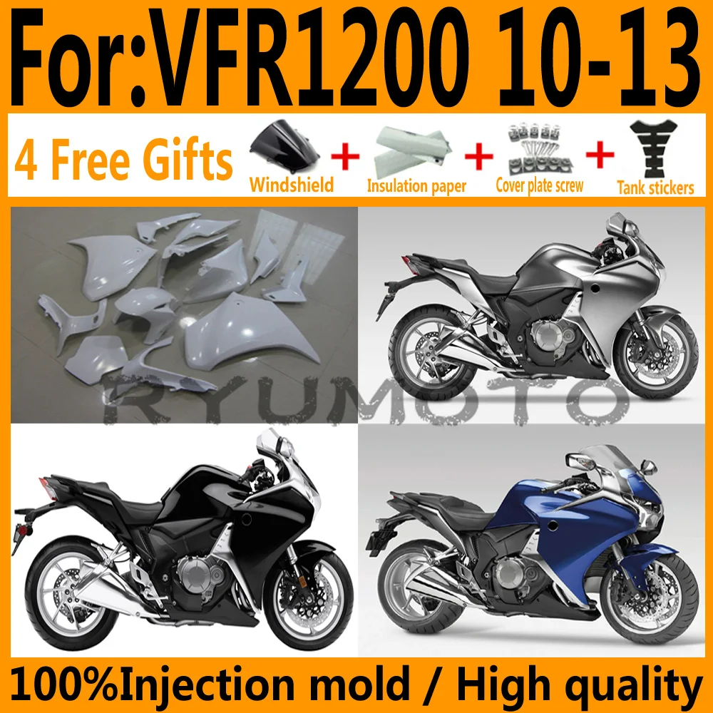 New ABS Motorcycle Fairings Kit Fit for Honda VFR1200 F 2010 2011 20112 2013 VFR 1200 10 11 12 13 fairing red