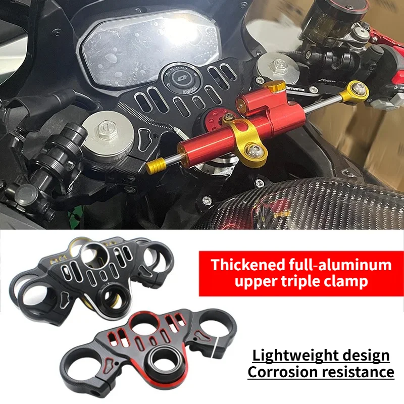 

FOR QJMOTOR SRK800 SRK600RS SRK 800 RR 600RS Front Fork Lowering Handlebars Triple Tree Upper Top Clamp Yoke Accessories Screw