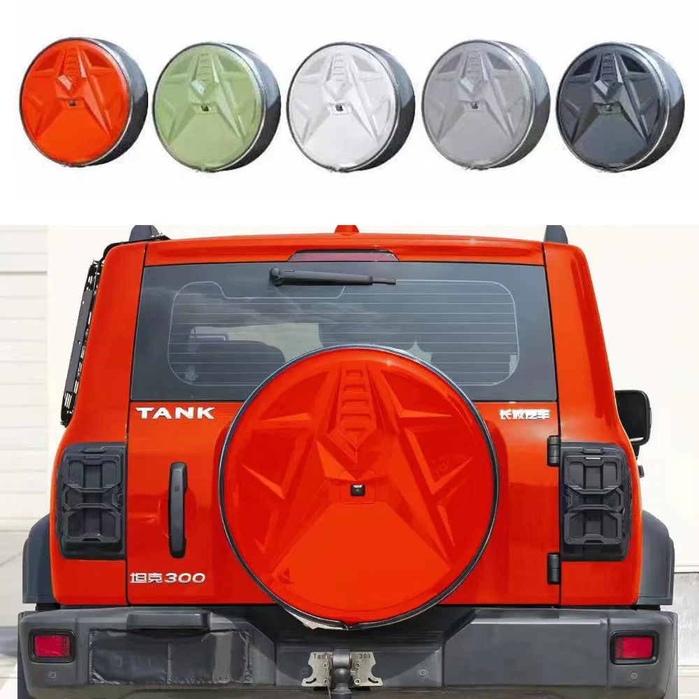 Off-road 4X4 Car Stainless Steel Spare Tire Cover Upgrade Special Protective Cover For Tank 300 2021-2024 Styling Accessories