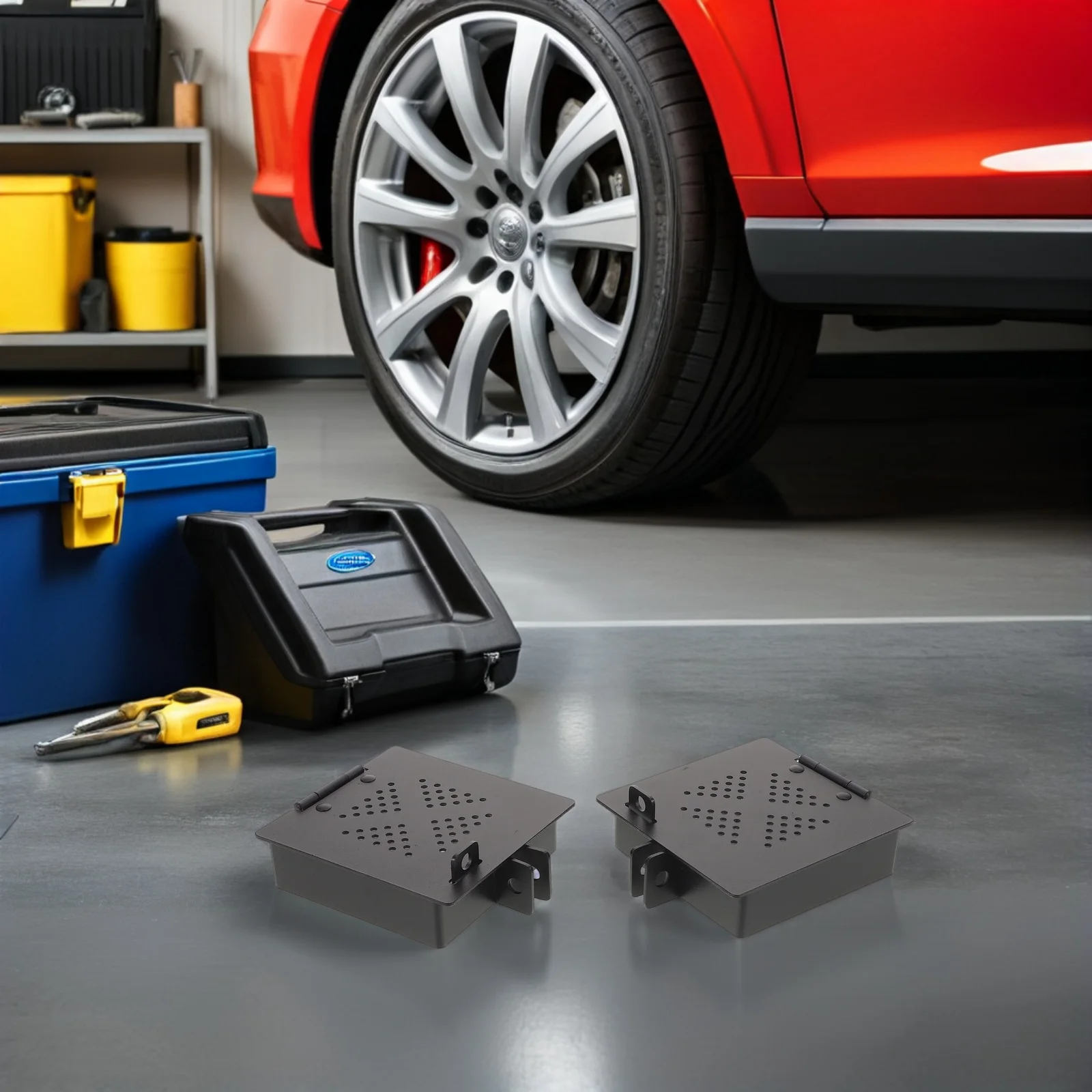 

1Pair Rv Bumper End Cap 4-Inch Aluminum Square Cover Universal Travel Trailer Bumper Protector Ventilated Sewer Hose Cap