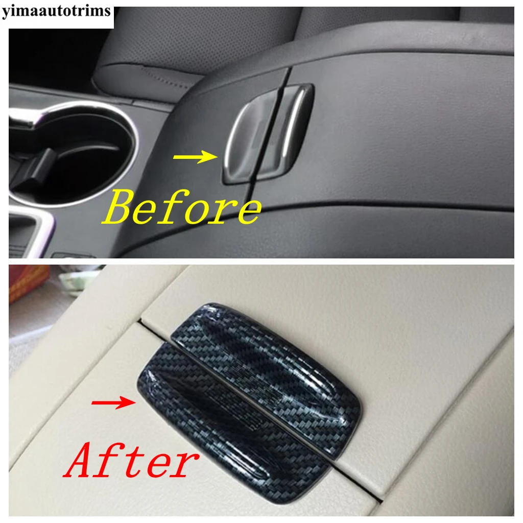 ABS Central Console Armrest Box Panel / Main Driving Glove Box Sequin Cover Accessories For Toyota Highlander Kluger 2014 - 2018