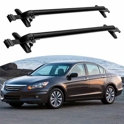 2PCS Crossbar Fits for Honda Accord 2008-2012  Luggage Roof Rack Rails Aluminum Kayak Cross bars Lockable