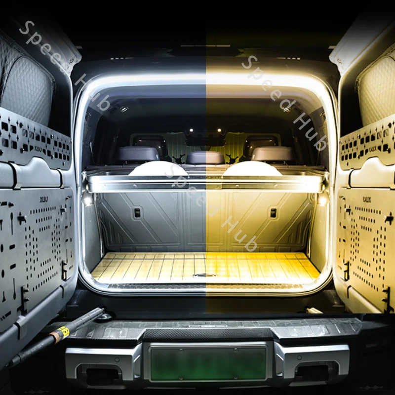 For Byd Equation Leopard 8 Denza B8 2025-2026 Trunk Light Strip Tailgate Flowing Atmosphere Light Camping Outdoor Lighting