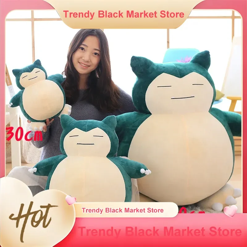30cm/50cm Snorlax Puppe Pokemon Cartoon Plüschtier Anime Film Taschenmonster Weiches Tier Spielzeugpuppe für Weihnachtsgeschenk