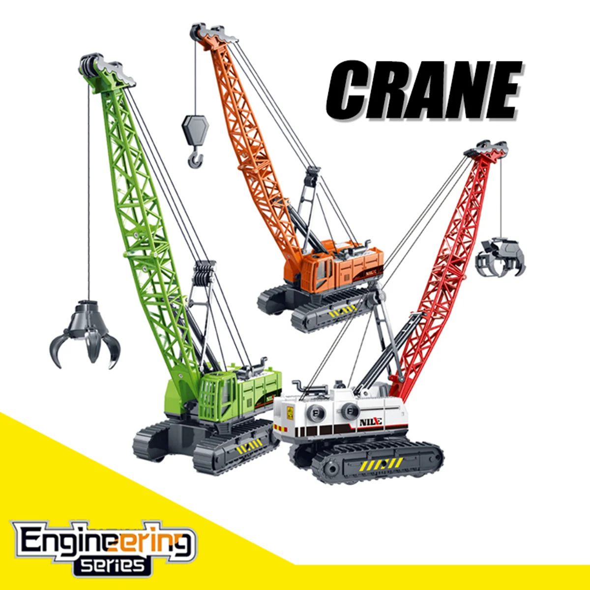 Children's toy cars, inertial engineering vehicles, crawler engineering cranes, stone cranes, wood grabbers, boys' model toy car
