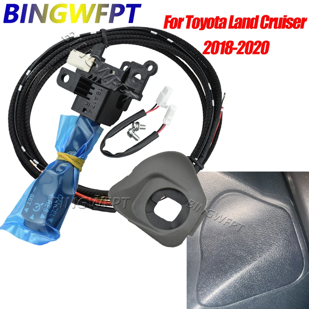 New 45186-30180-E0 Cruise Control Switch Steering Wheel Cover 84632-34011 For Toyota Land Cruiser 2018-2020