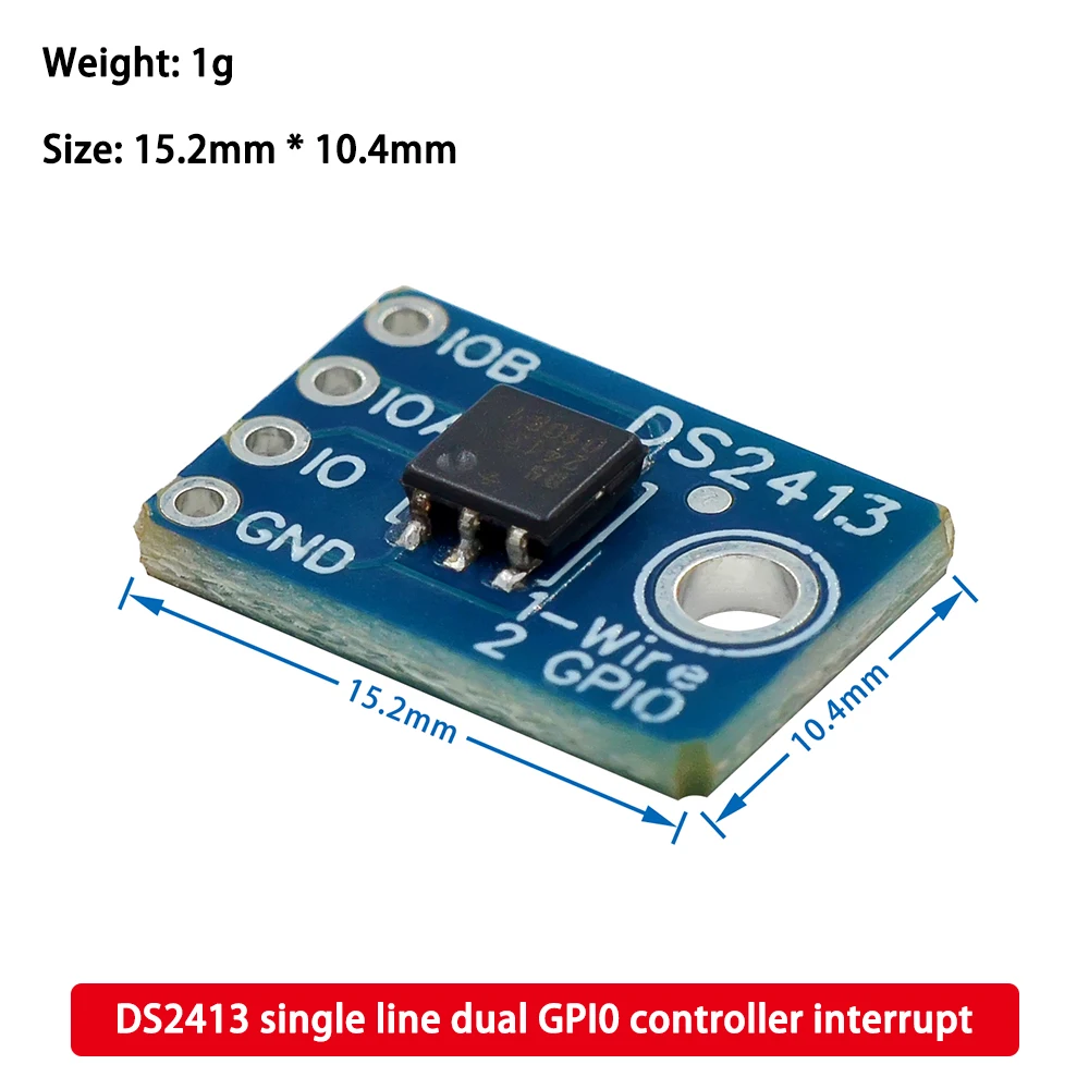 DS2413 module single line dual GPIO controller interrupt blue